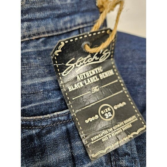 New Stitch's Black Label Dakota Denim Jeans Mens 32 x 34 Blue Pants Button Fly - Picture 8 of 8